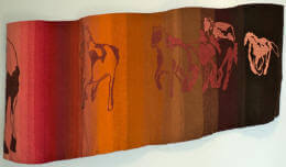 Running horses tapestry image