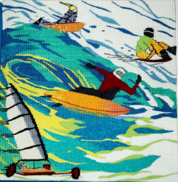 Surfing sports tapestry image