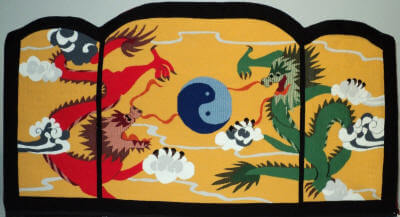 Chinese dragons tapestry image
