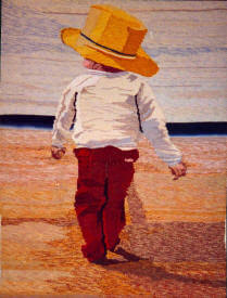 Child in hat tapestry image